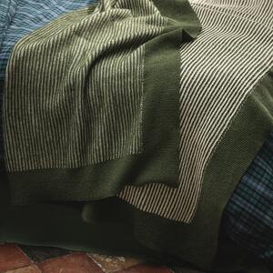 Cedar Green Knitted Throw | 135x220cm | Piglet in Bed