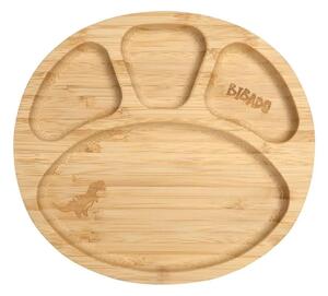 Bibado Natural Bamboo Suction Divider Plate - Mist