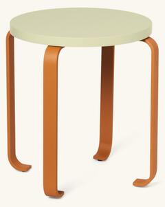 SMILE Stool - Ash wood/MDF. Ø46 x H46.5 cm. - Milky Green - Hübsch