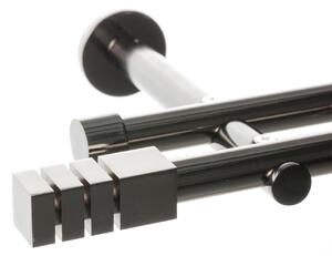 Double curtain rod Nordic tytanium colour 160 cm