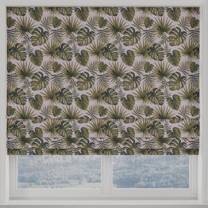 Monstera Made To Measure Roman Blind Green