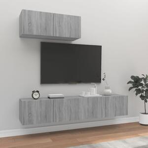 3 Piece TV Cabinet Set Grey Sonoma Engineered Wood