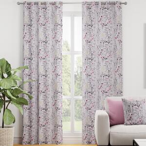 Wildflowers Made To Measure Curtains Soft Pink