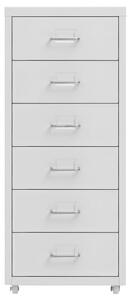 Mobile File Cabinet Grey 28x41x69 cm Metal