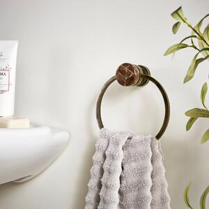 Dorma Purity Marble Towel Ring Brass