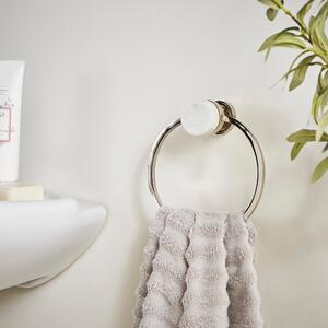 Dorma Purity Marble Towel Ring Chrome