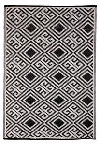 Outdoor Reversible Outdoor Rug Black and white