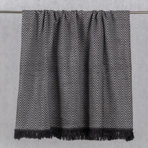Cotton Cloud Blanket 150x200cm Grey Chevron