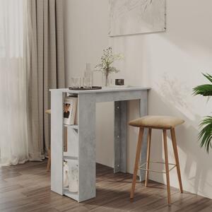 Bar Table with Shelf Concrete Grey 102x50x103.5 cm Engineered Wood