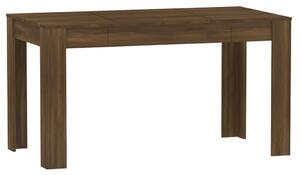 Dining Table Brown Oak 140x74.5x76 cm Engineered Wood