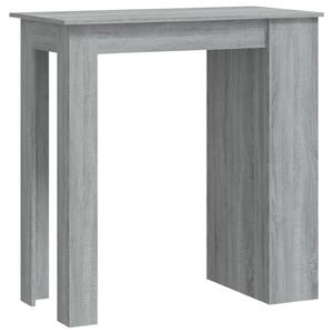 Bar Table with Storage Rack Grey Sonoma 102x50x103.5cm Engineered Wood