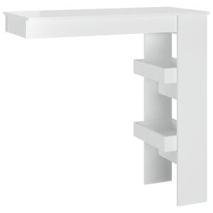 Wall Bar Table High Gloss White 102x45x103.5 cm Engineered Wood