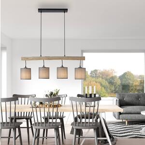 Leuchten Direkt Green Tribu hanging light paper lampshades, 4-bulb