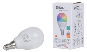 Prios teardrop LED bulb E14 4.9 W CCT RGB, 2-pack
