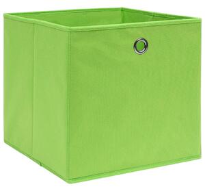 Storage Boxes 10 pcs Non-woven Fabric 28x28x28 cm Green
