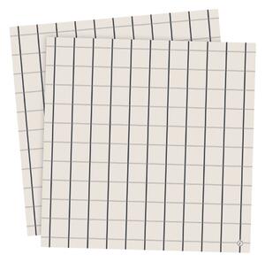 ERNST Ernst napkin large checkered 33x33 cm 20-pack Beige-blue