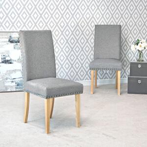 Wimborne Light Grey Straight Back Dining Chair