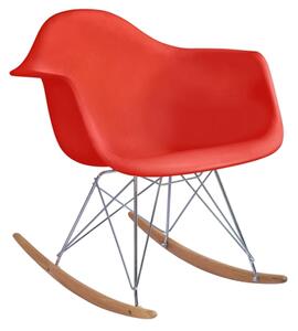 Eames Style RAR Rocking Chair Red