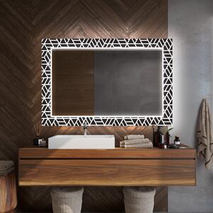 Light up decorative mirror for the bathroom wall