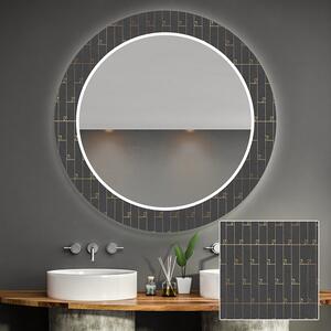 Round light up decorative mirror for the bathroom wall