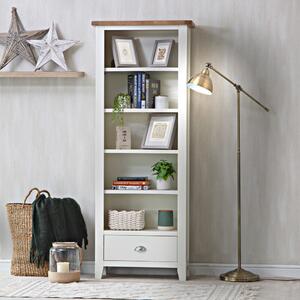 Chester White Painted Oak Tall Narrow Bookcase