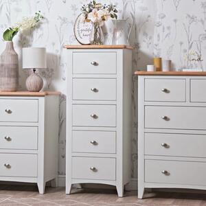 Gloucester White Painted 5 Drawer Tallboy