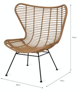 Hampstead Winged Back Bamboo Chair