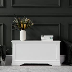 Florence White Painted Blanket Box