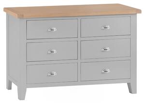 Suffolk Grey Painted Oak Chest of 6 Drawers