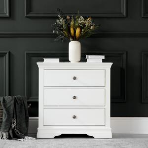 Florence White Painted Chest of 3 Drawers