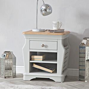 Ashbourne Grey Painted Lamp Table With Magazine Holder