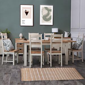 Salisbury Ivory Painted Oak 1.5m Butterfly Extending Dining Table