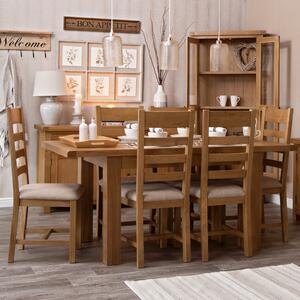 Winchester Oak 1.25m Butterfly Extending Dining Table
