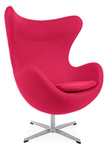 Arne Jacobsen Style Modern Cashmere Egg Chair Pink