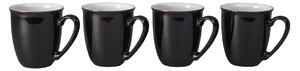 Elements Black 4 Piece Coffee Beaker/Mug Set
