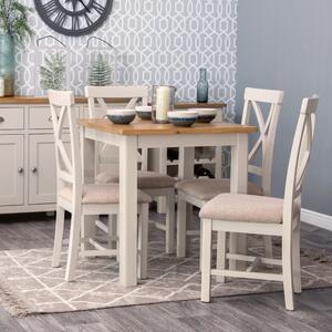 Rutland Painted Oak Square Fixed Top Dining Table