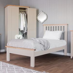 Chester Stone Painted Oak Single Bed Frame
