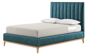 Reese 4ft6 Double Bed Frame with fluted vertical stitch headboard