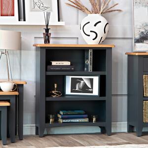Gloucester Midnight Grey Painted Small Wide Bookcase