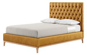 Marlon 4ft6 Double Bed Frame with luxury deep button quilted headboard