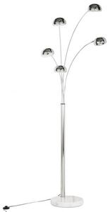 Chrome Flower Style Tall Modern 5 Light Lamp