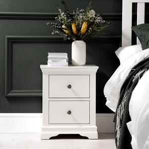 Florence White Painted Large Bedside Table