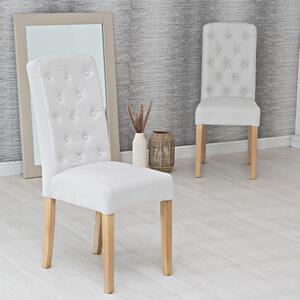 Salerno Beige Classic Button Back Dining Chair