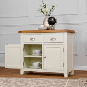 Hampshire Ivory Painted Oak 2 Door Small Sideboard