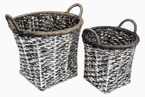 Silver Woven Storage Basket Set