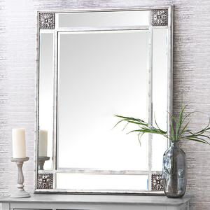 Sienna Silver Frame Rectangular Wall Mirror 80 x 105cm