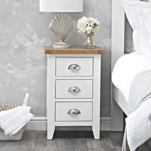 Chester White Painted Oak Large Bedside Table
