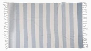 Striped Bath Towels 100% Organic Cotton, Blue & White