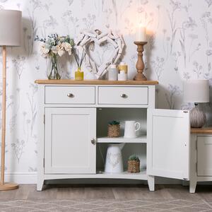 Gloucester White Painted Small 2 Door 2 Drawer Sideboard