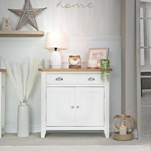 Chester White Painted Oak 2 Door Small Sideboard